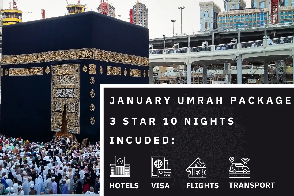 10 Nights 3 Star January Umrah Package