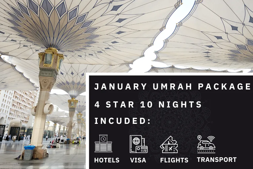 10 Nights 4 Star January Umrah Package