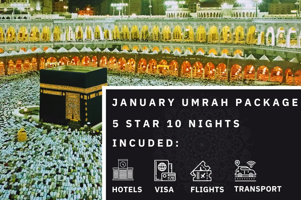 10 Nights 5 Star January Umrah Package