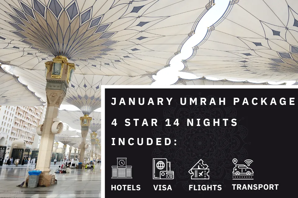 14 Nights 4 Star January Umrah Package